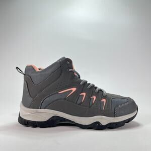 Jabasic Grey Coral Mid Top Lace Up Outdoor Hiking Sports Shoes Women's Size 9